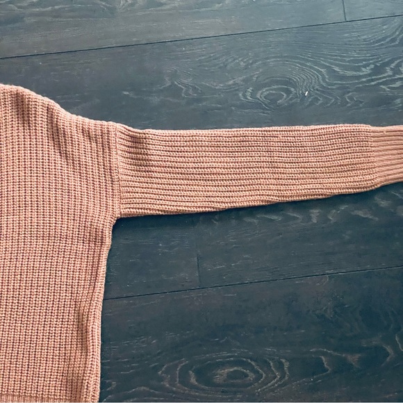 MISSGUIDED Backless Tie-Up Bow Dusty Rose Ling Sleeve Sweater - Picture 11 of 14